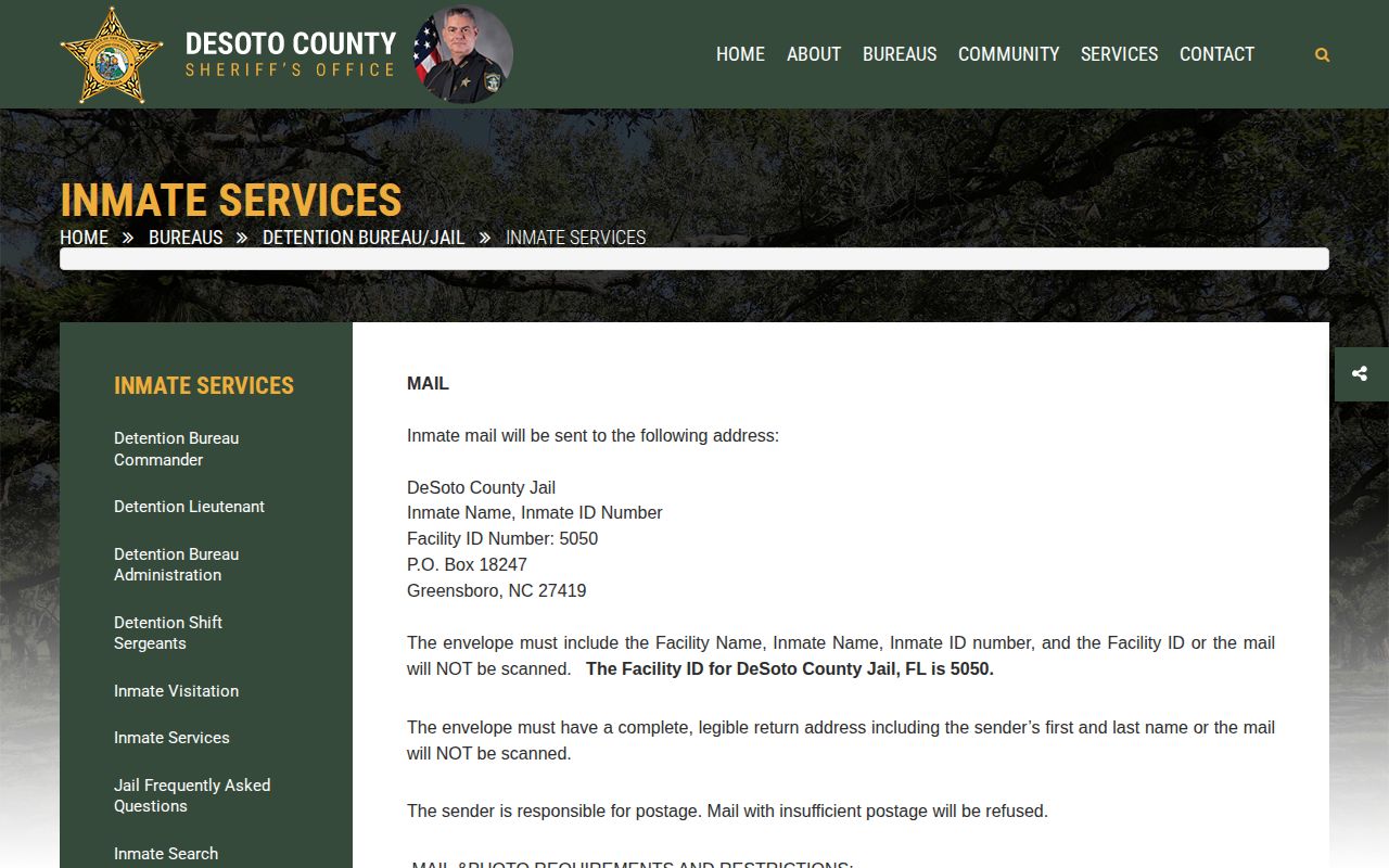 DeSoto County jail bond and release processing guidance